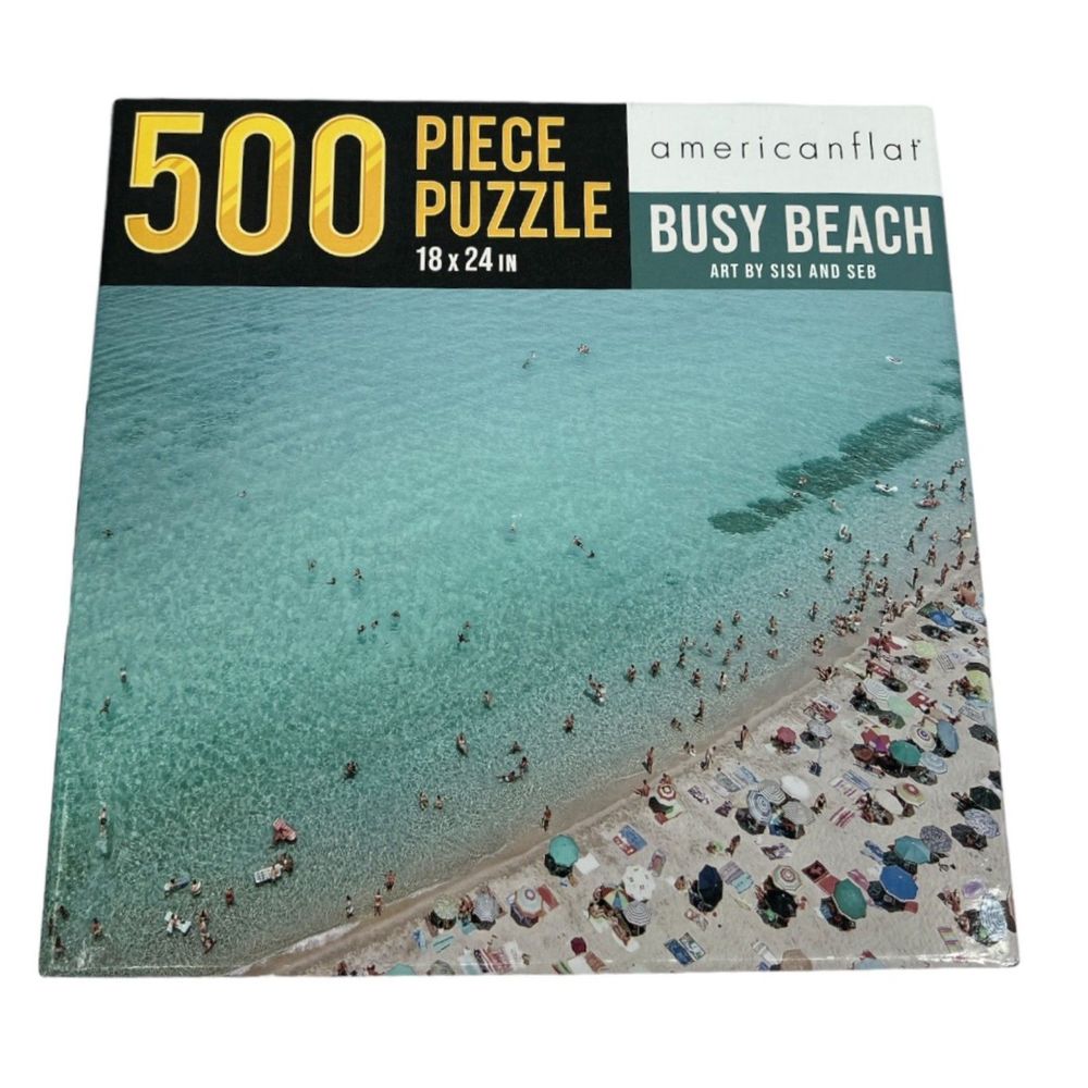 14354 Busy Beach 500 Piece Puzzle 18 x 24